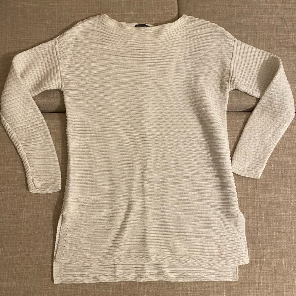 Vince Camuto Women’s Cream Ribbed Knit Sweater
